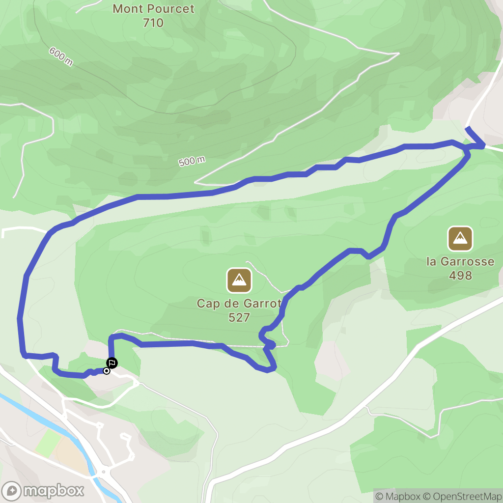 Aspet : carte du parcours de randonnée - France