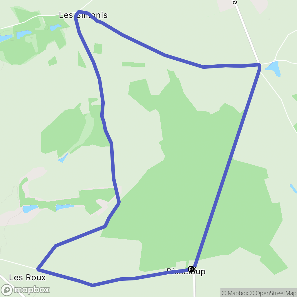 Gouise : carte du parcours de randonnée - France