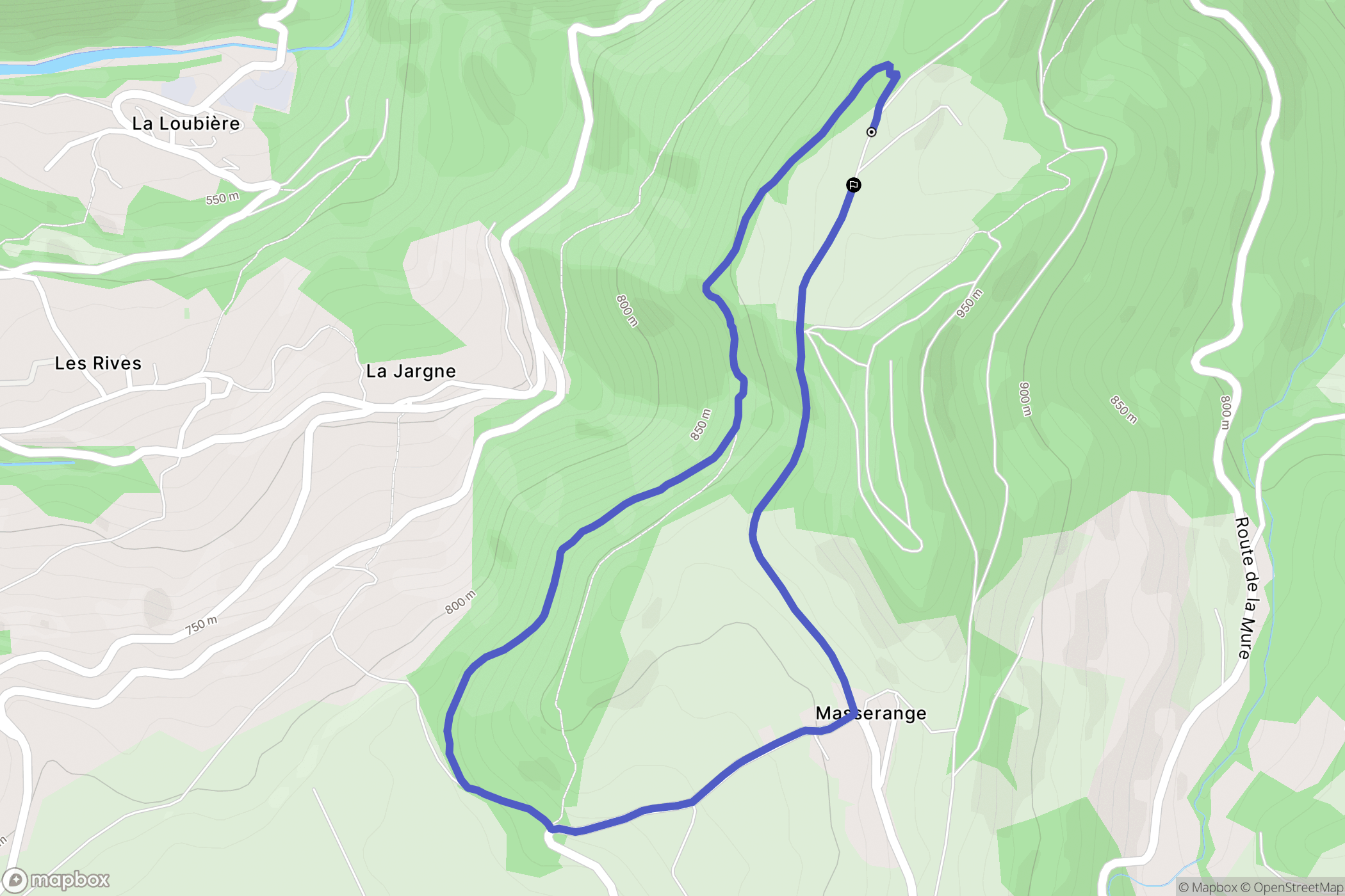 Châtel-en-Trièves : carte du parcours de randonnée - France