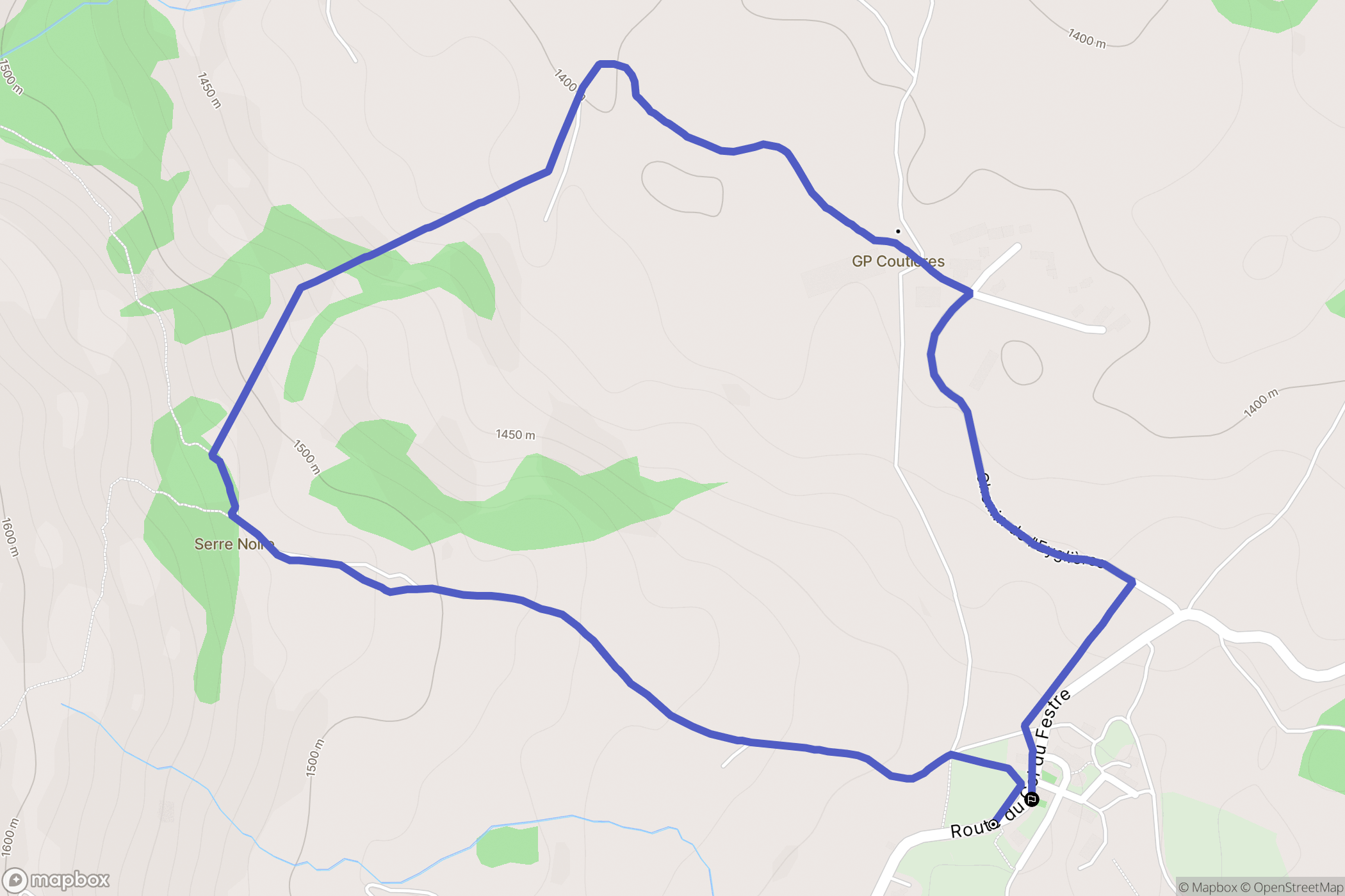 Le Dévoluy : carte du parcours de randonnée - France