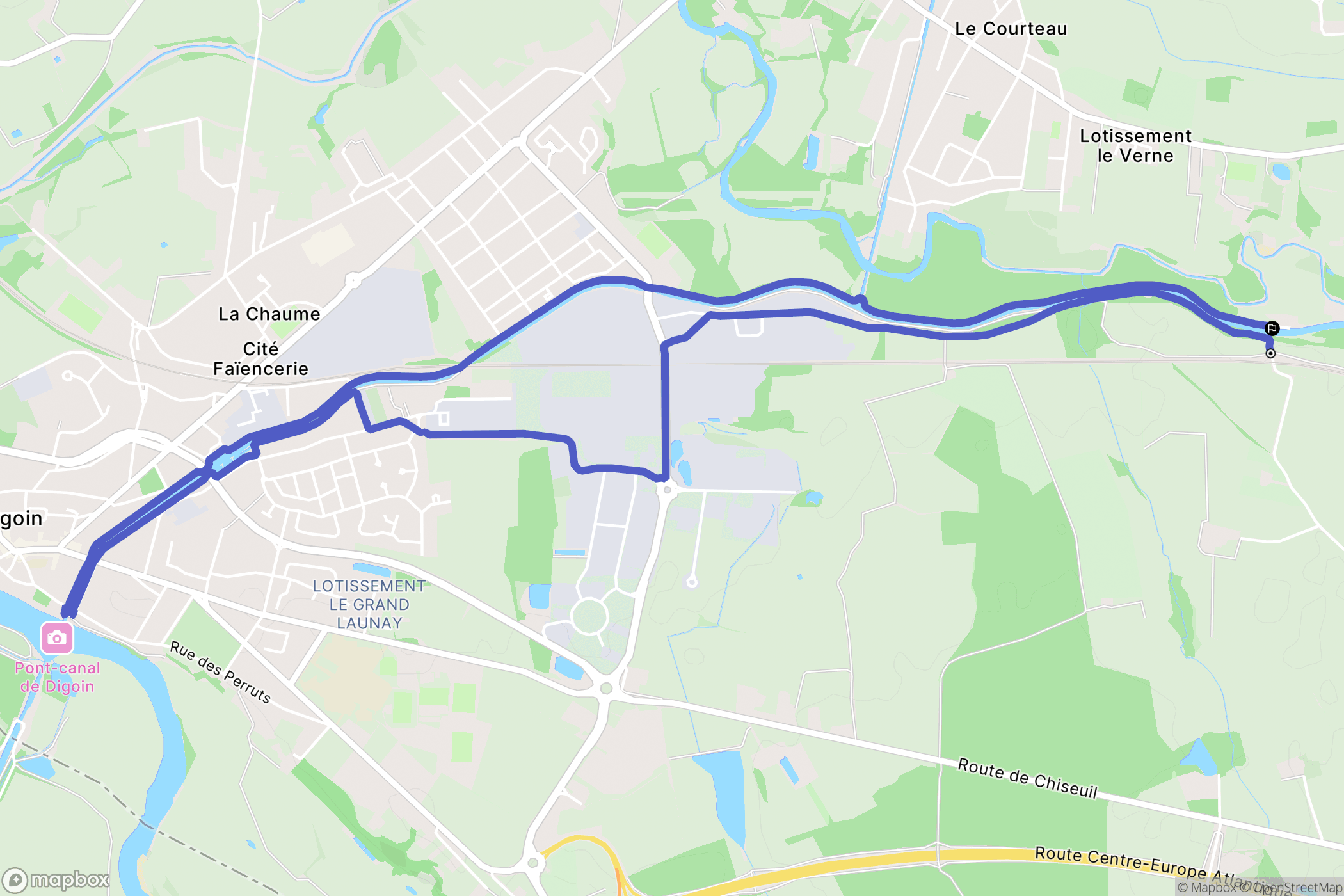 Vitry-en-Charollais : carte du parcours de randonnée - France