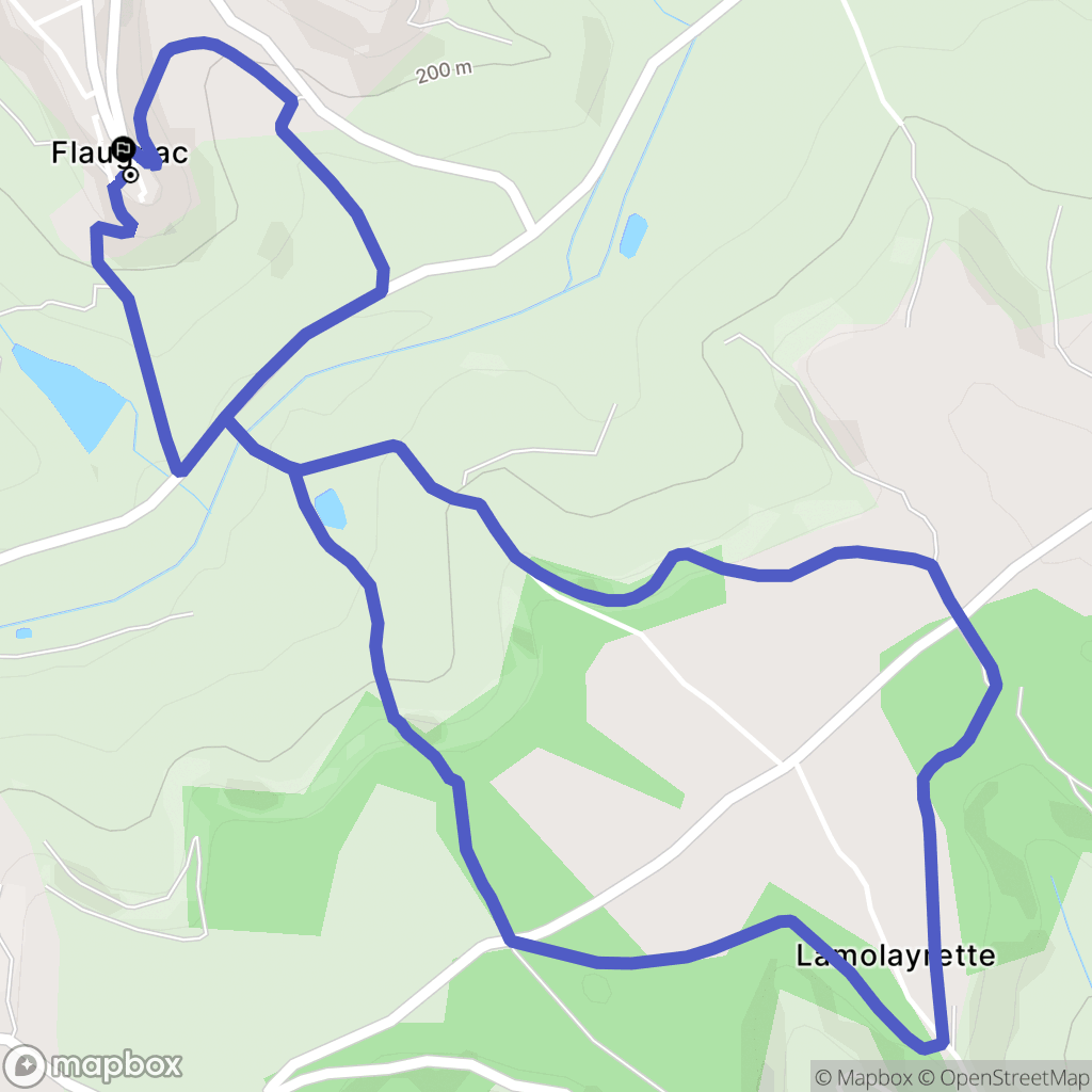 Saint-Paul-Flaugnac : carte du parcours de randonnée - France