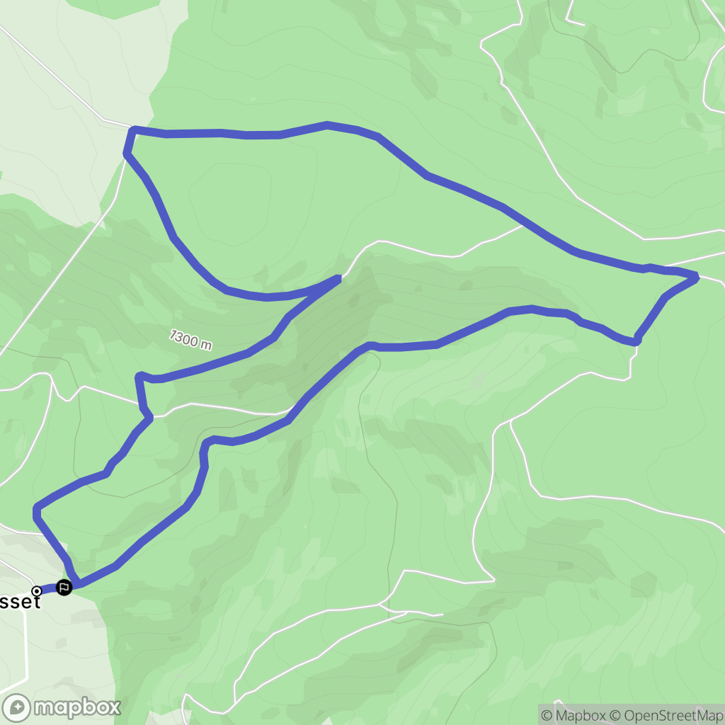 Clavières : carte du parcours de randonnée - France