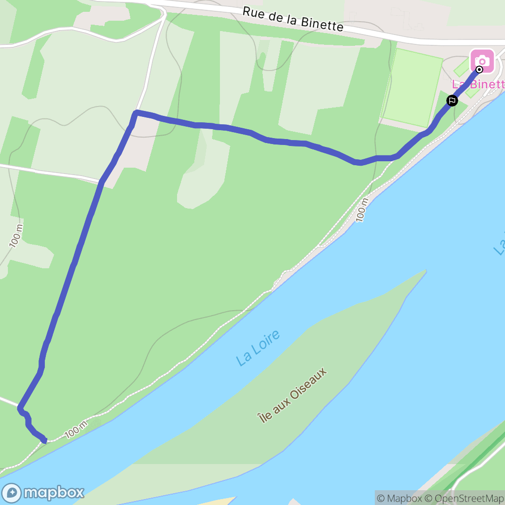 Bou : carte du parcours de randonnée - France