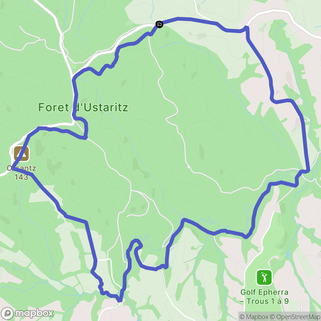 Ustaritz : carte du parcours de randonnée - France