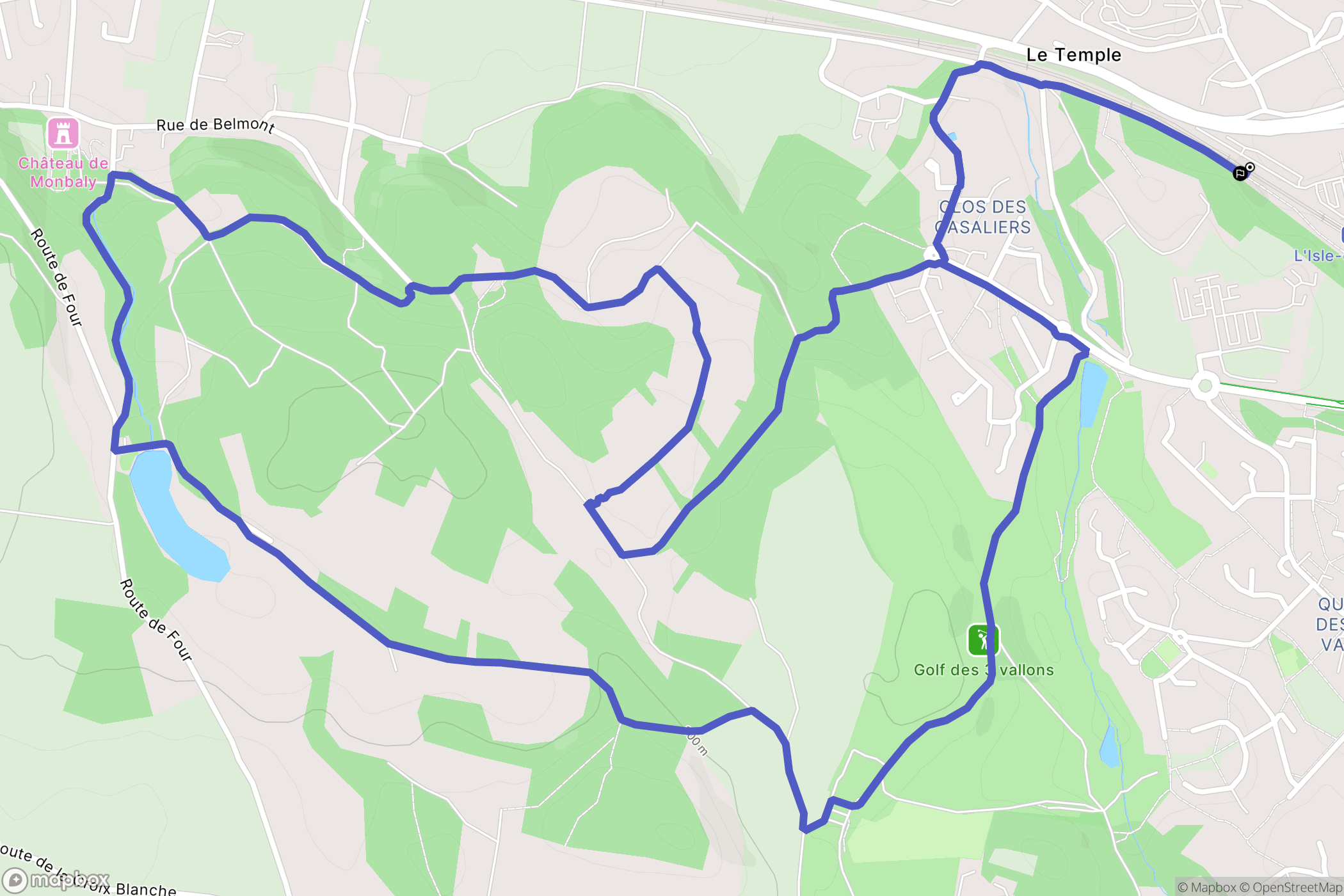 L'Isle-d'Abeau : carte du parcours de randonnée - France