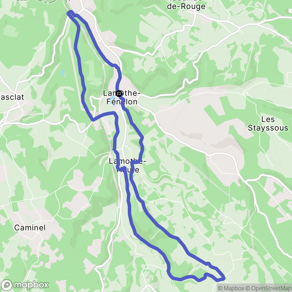 Lamothe-Fénelon : carte du parcours de randonnée - France