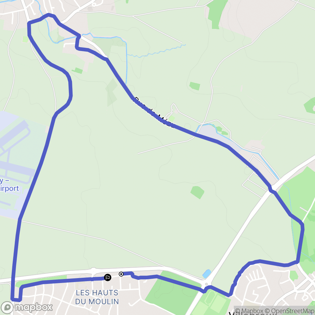 Villepreux : carte du parcours de randonnée - France