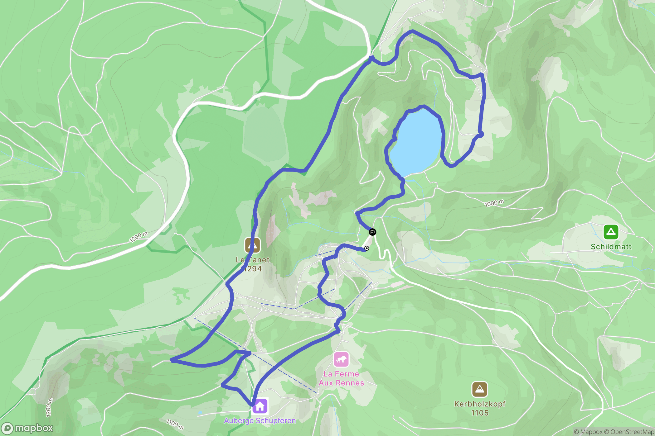 Stosswihr : carte du parcours de randonnée - France