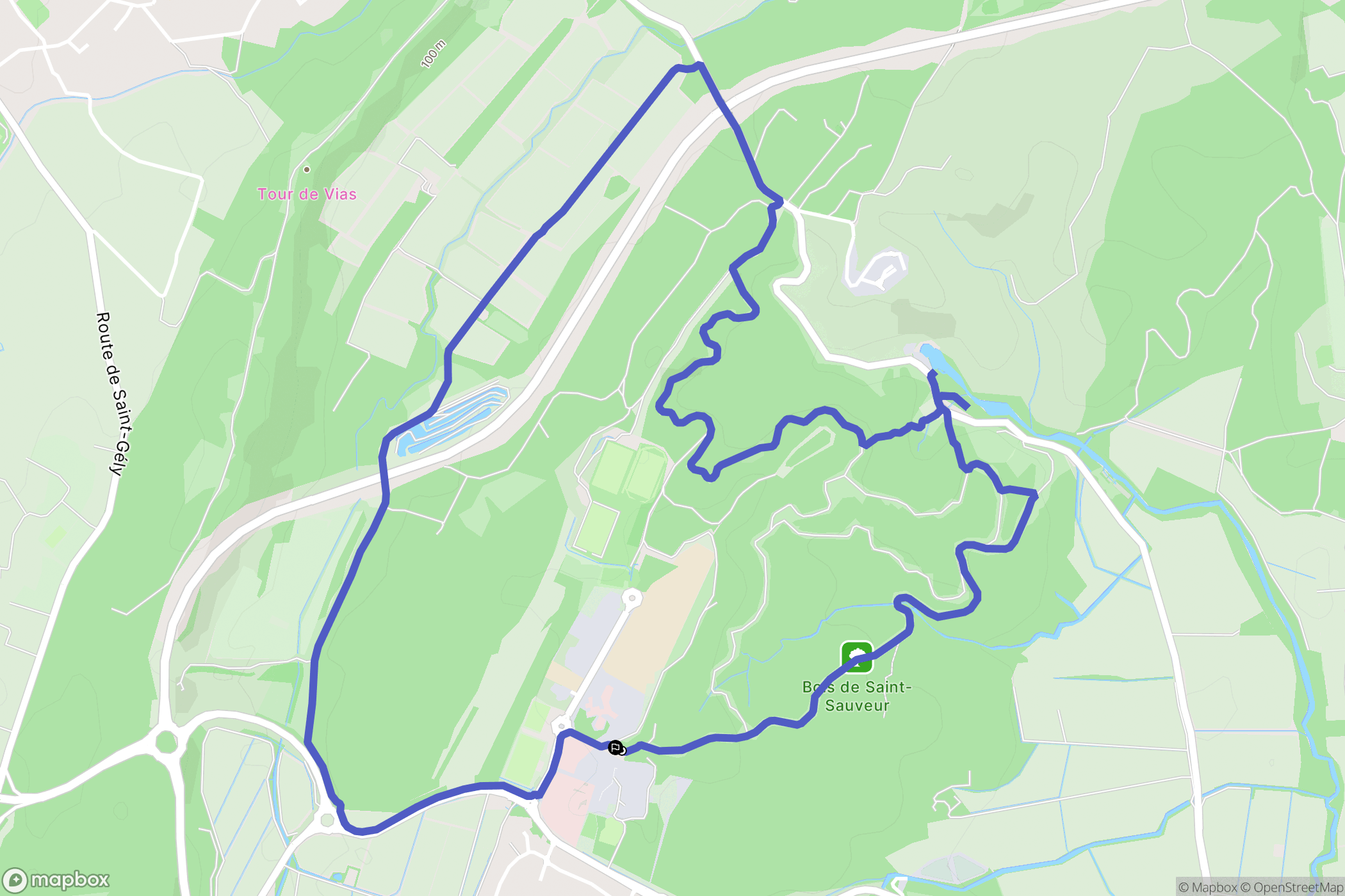 Saint-Clément-de-Rivière : carte du parcours de randonnée - France