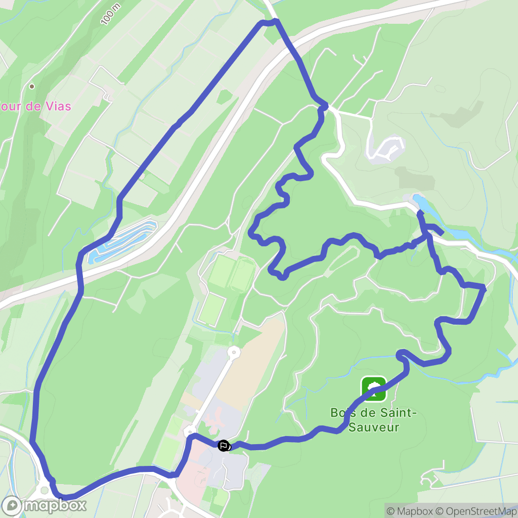 Saint-Clément-de-Rivière : carte du parcours de randonnée - France