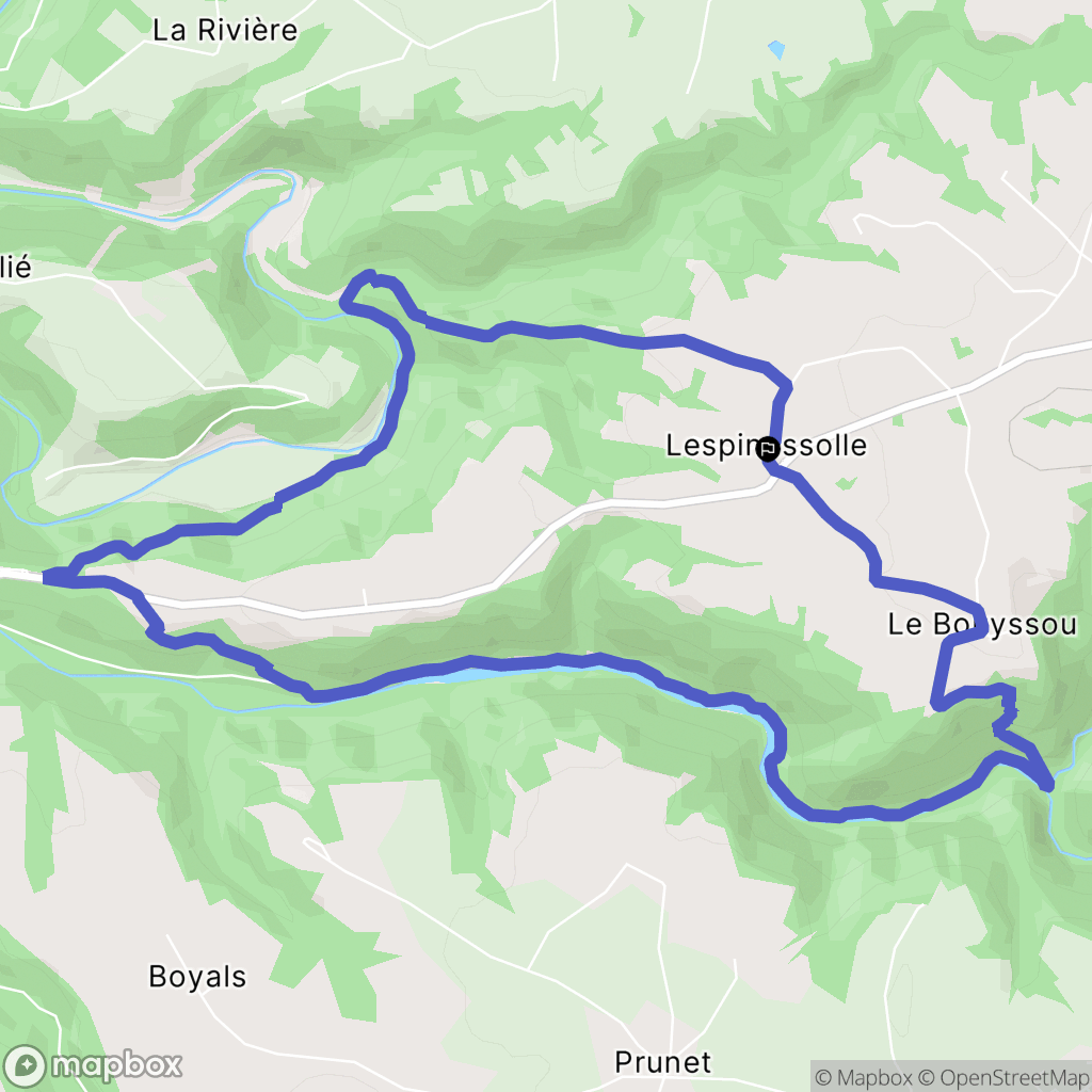 Crespin : carte du parcours de randonnée - France