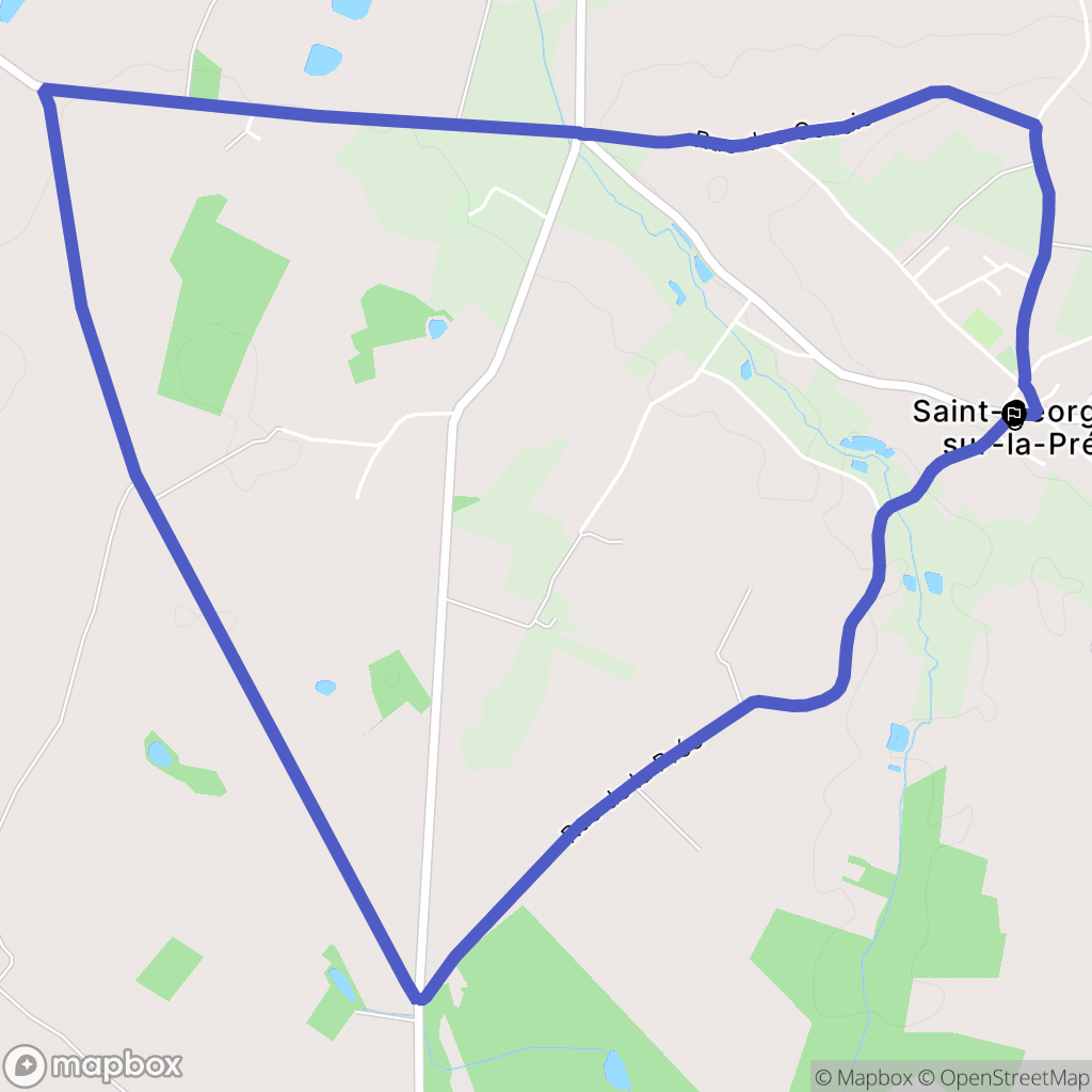 Saint-Georges-sur-la-Prée : carte du parcours de randonnée - France