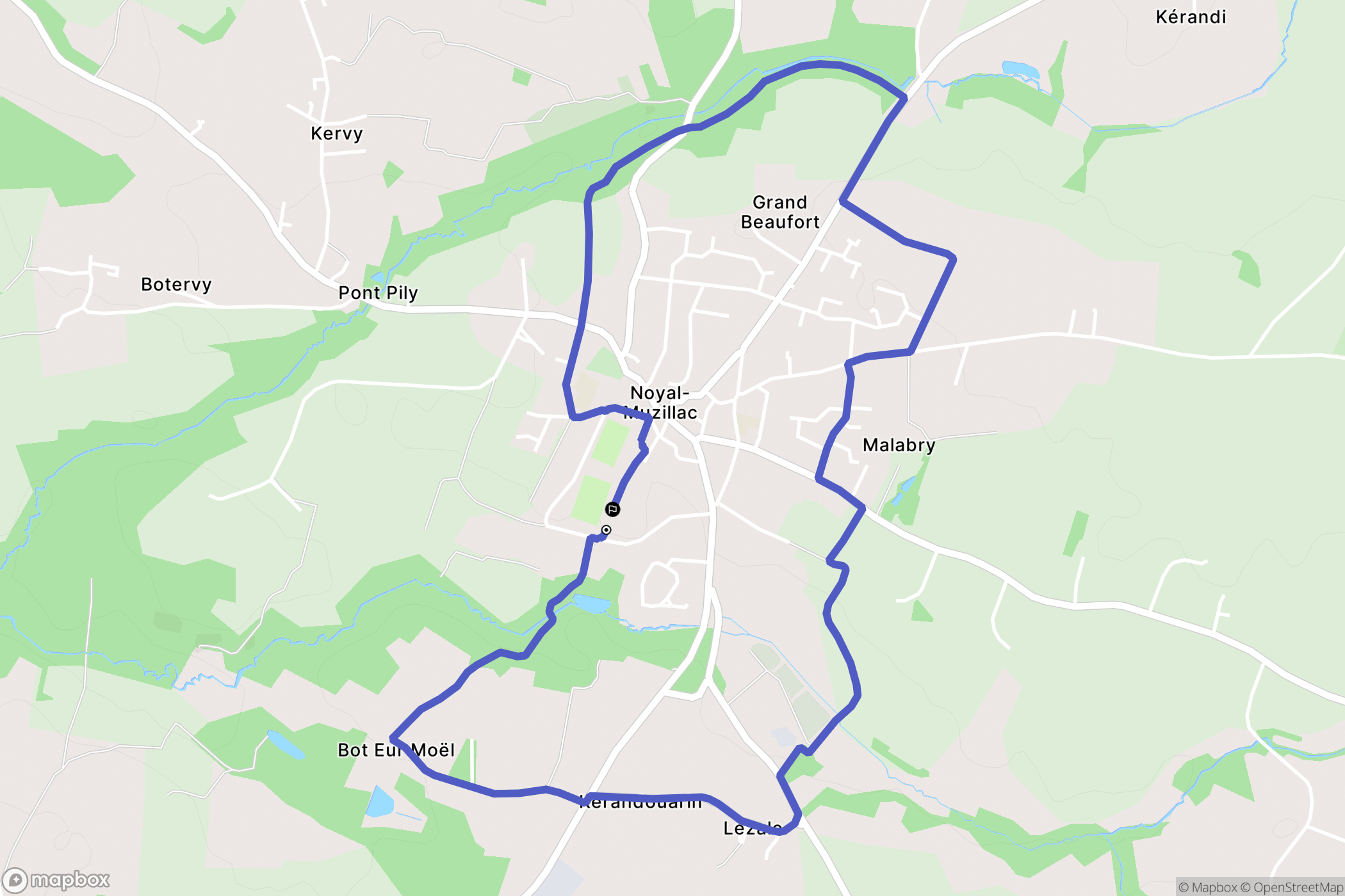 Noyal-Muzillac : carte du parcours de randonnée - France