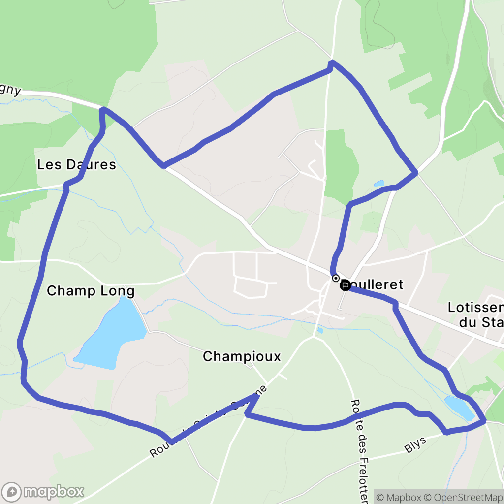Boulleret : carte du parcours de randonnée - France