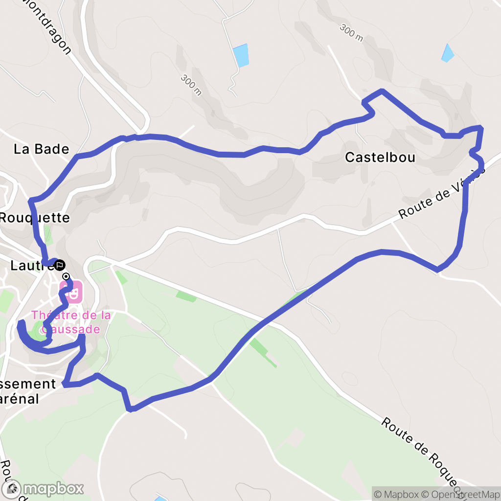 Lautrec : carte du parcours de randonnée - France