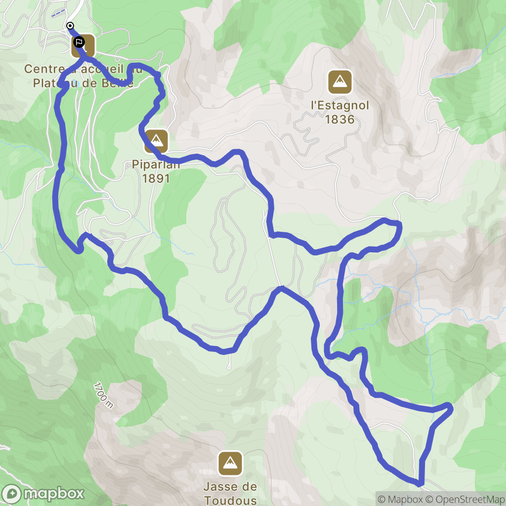 Albiès : carte du parcours de randonnée - France