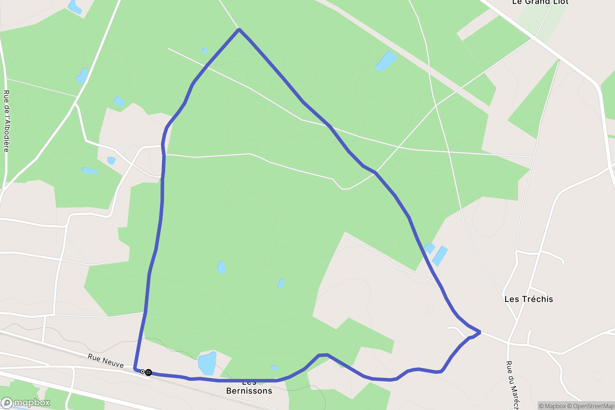 Langon-sur-Cher : carte du parcours de randonnée - France