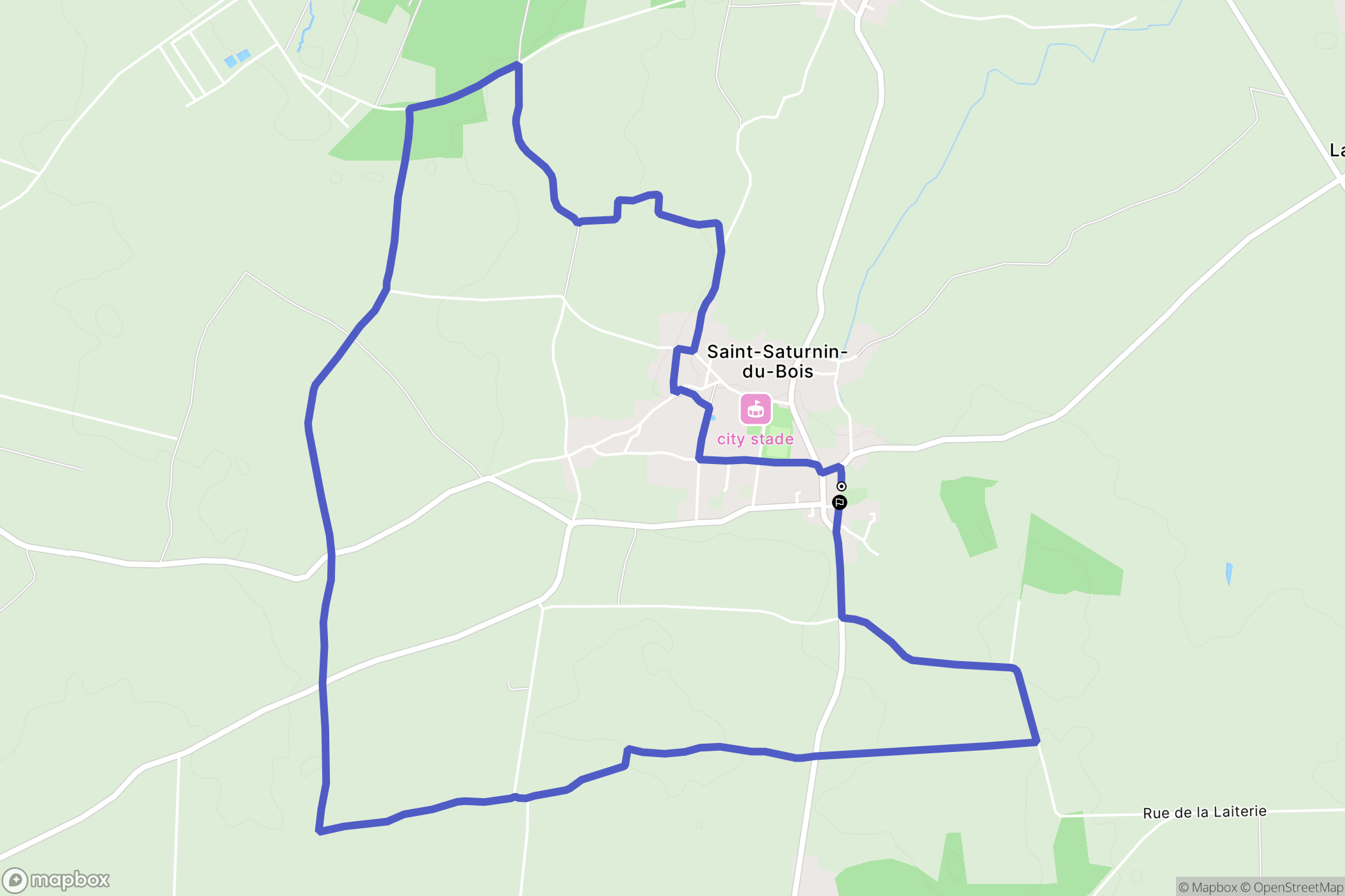 Saint-Saturnin-du-Bois : carte du parcours de randonnée - France