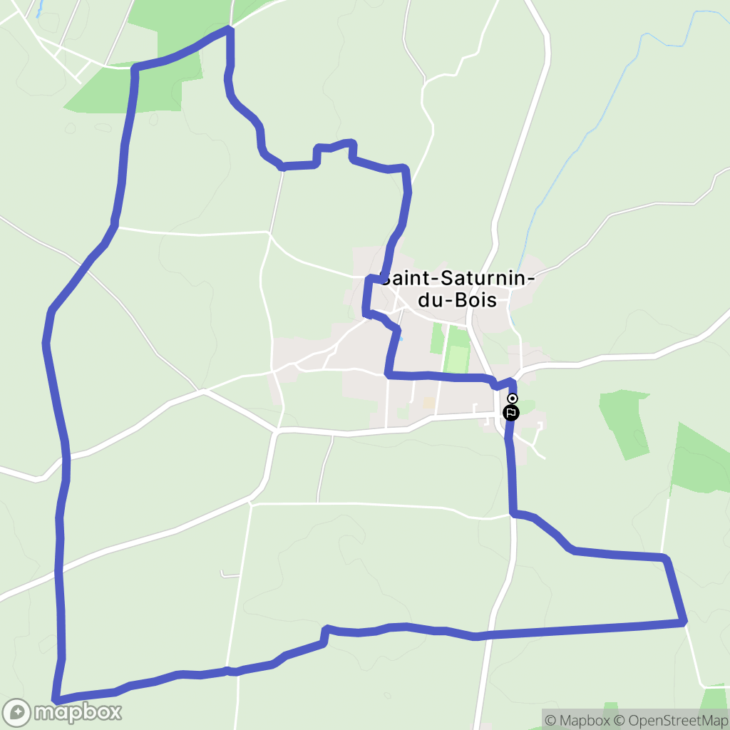 Saint-Saturnin-du-Bois : carte du parcours de randonnée - France