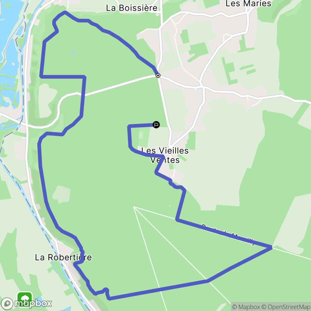 Sorel-Moussel : carte du parcours de randonnée - France