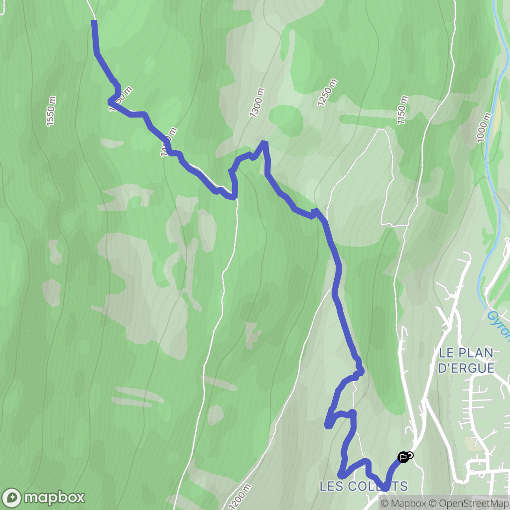 L'Argentière-la-Bessée : carte du parcours de randonnée - France