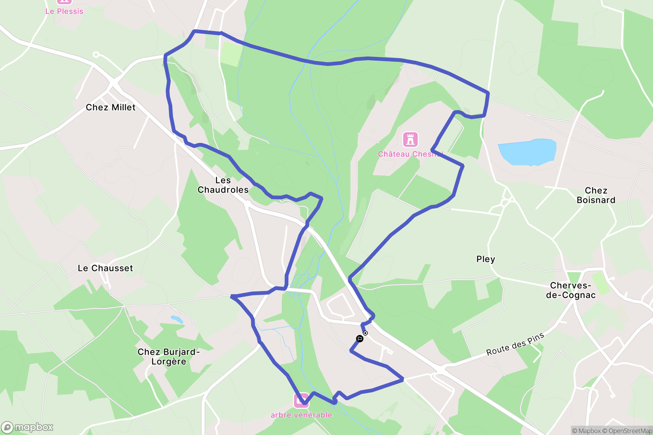 Le pont-Saint-Sulpice : carte du parcours de randonnée - France