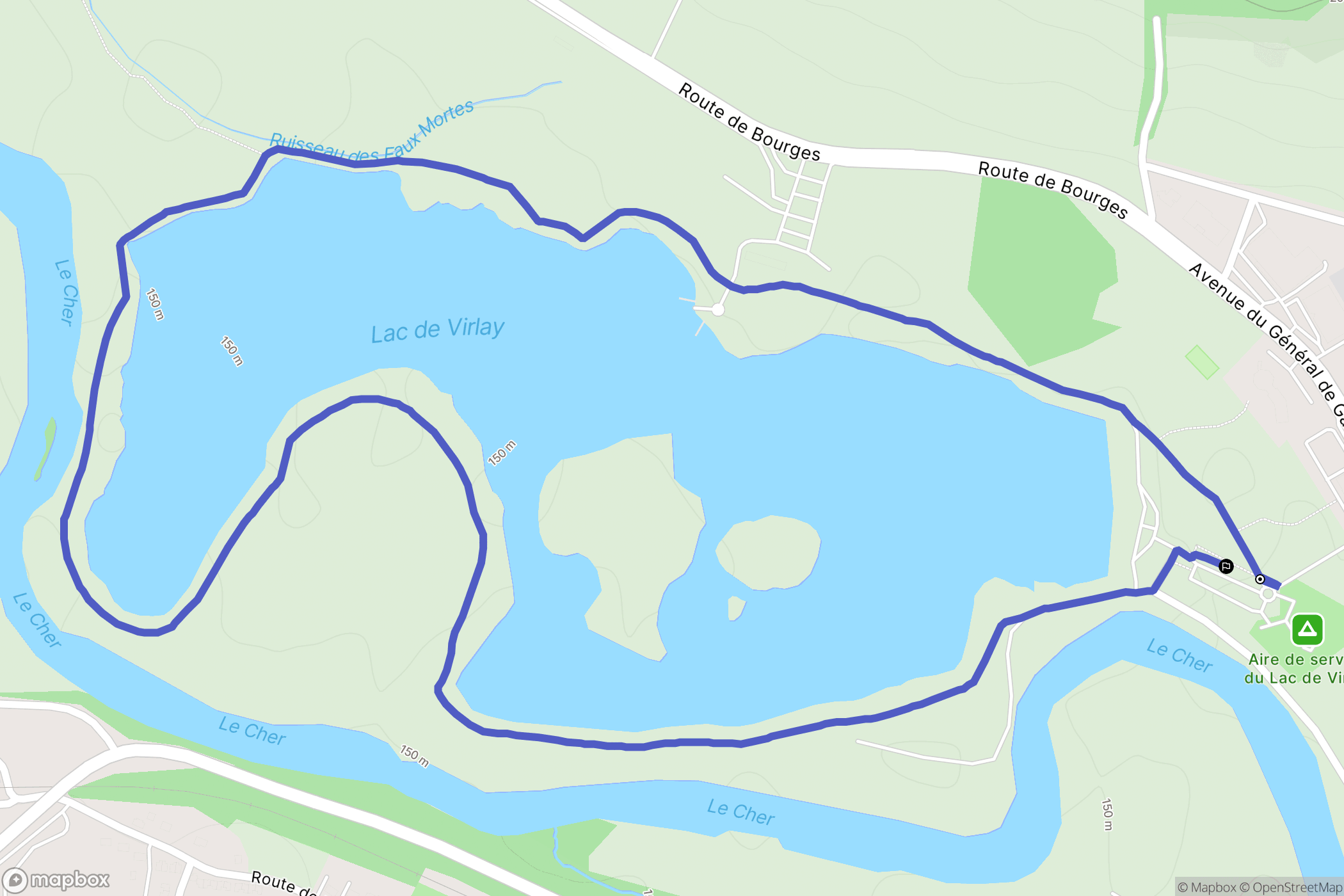 Saint-Amand-Montrond : carte du parcours de randonnée - France
