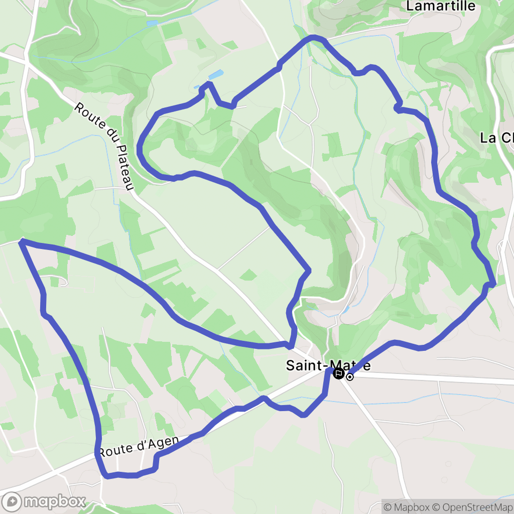 Porte-du-Quercy : carte du parcours de randonnée - France