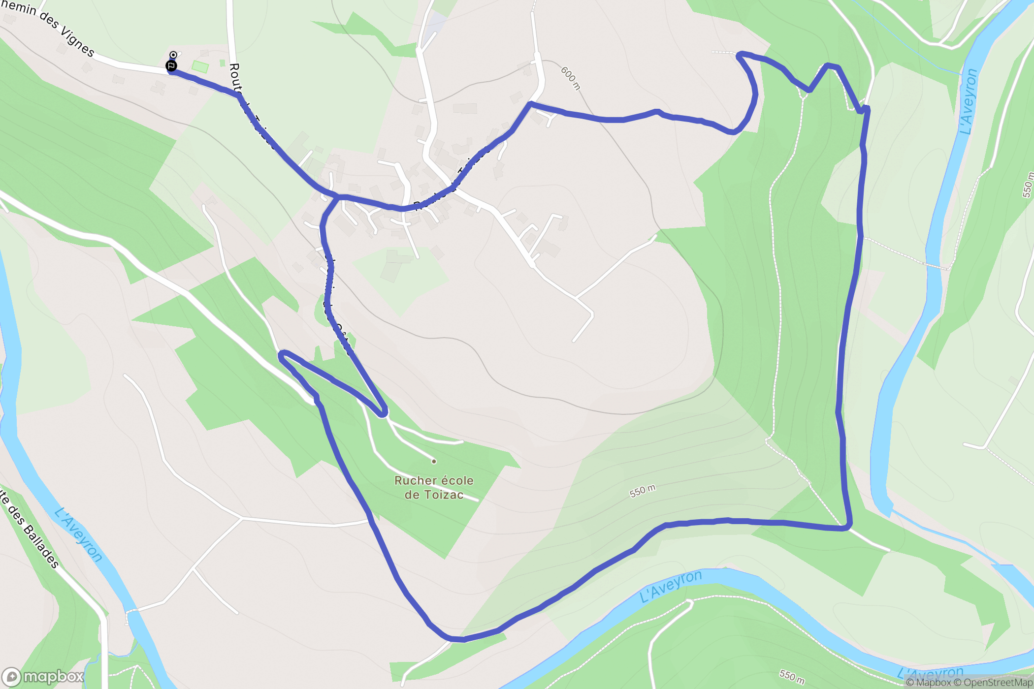 Olemps : carte du parcours de randonnée - France