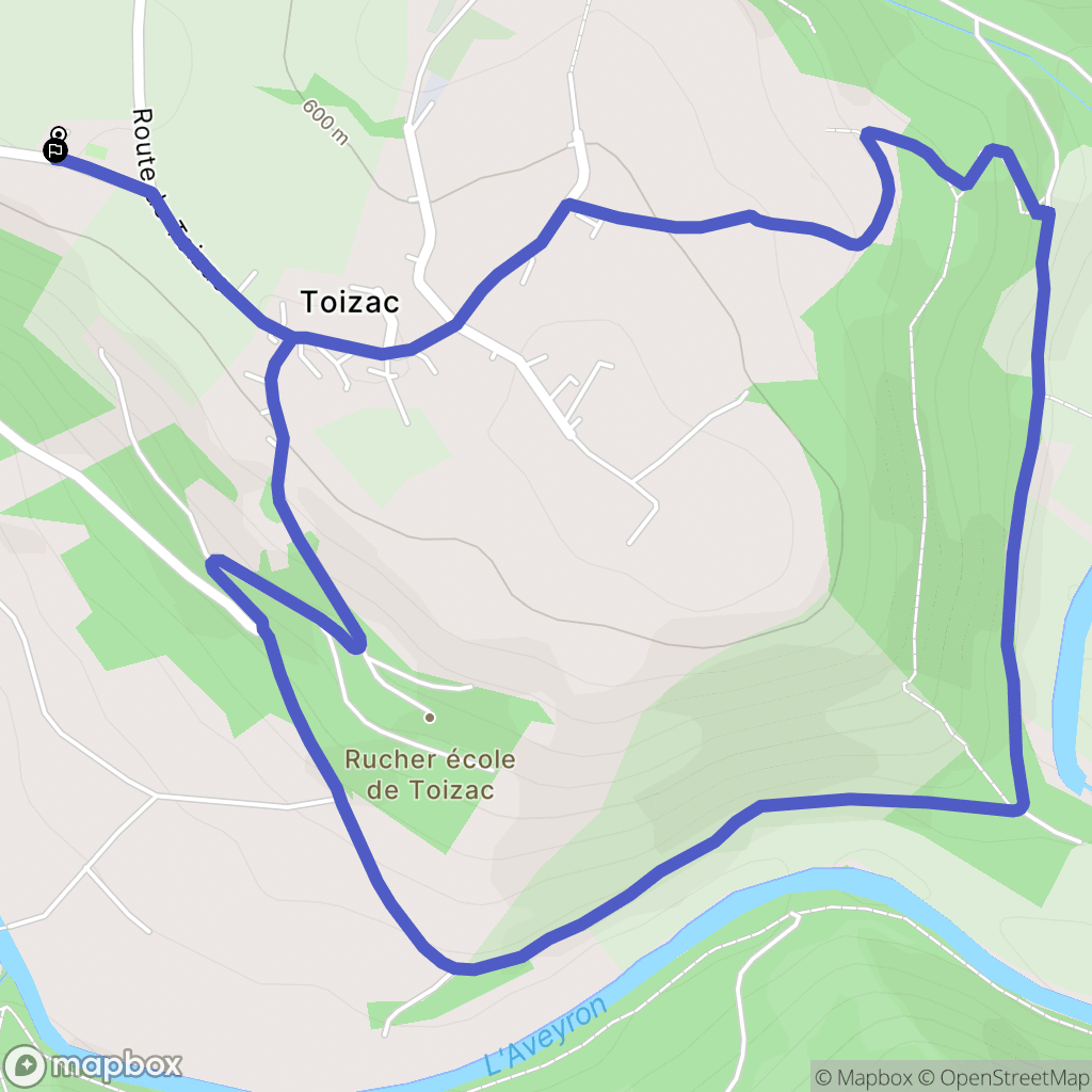 Olemps : carte du parcours de randonnée - France