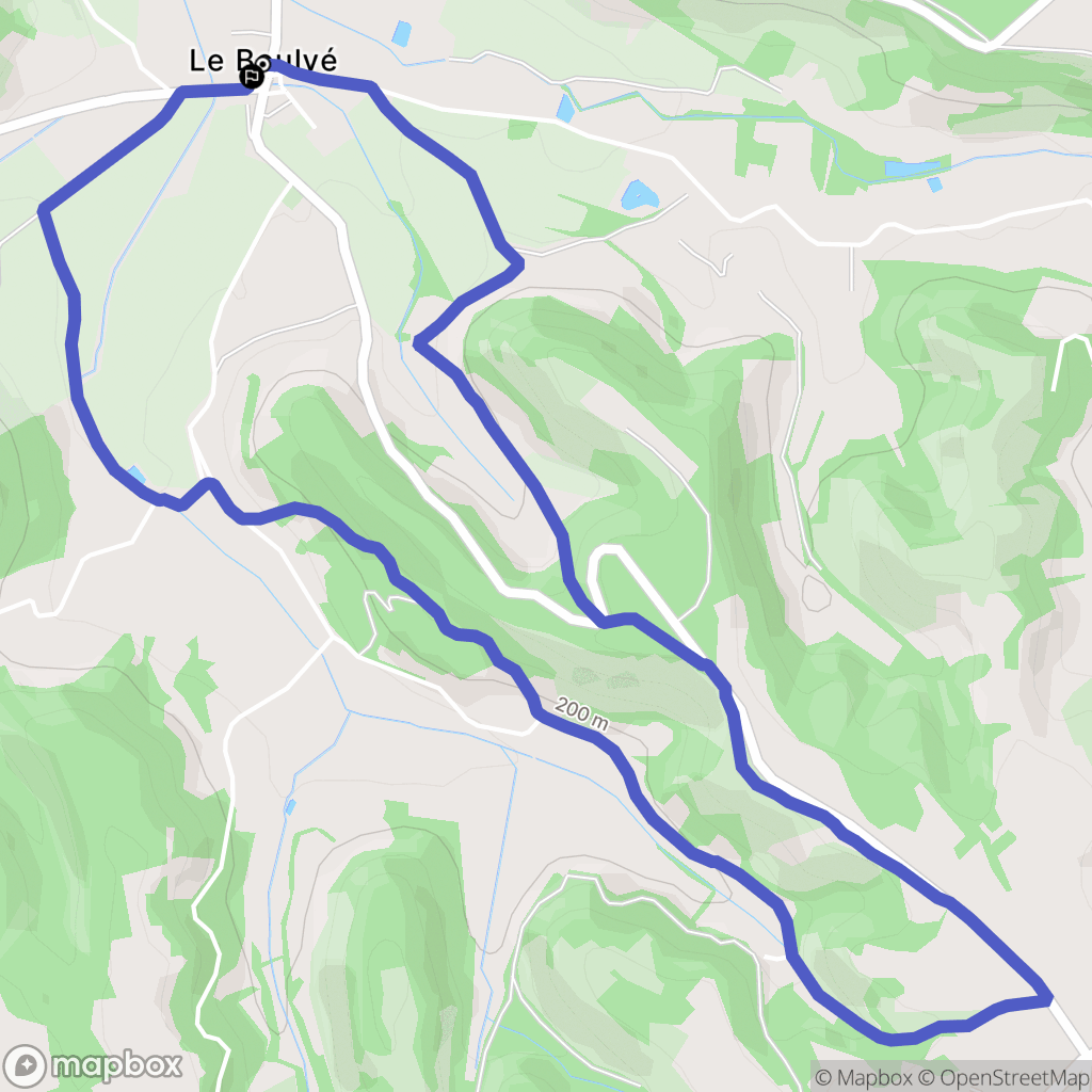 Porte-du-Quercy : carte du parcours de randonnée - France