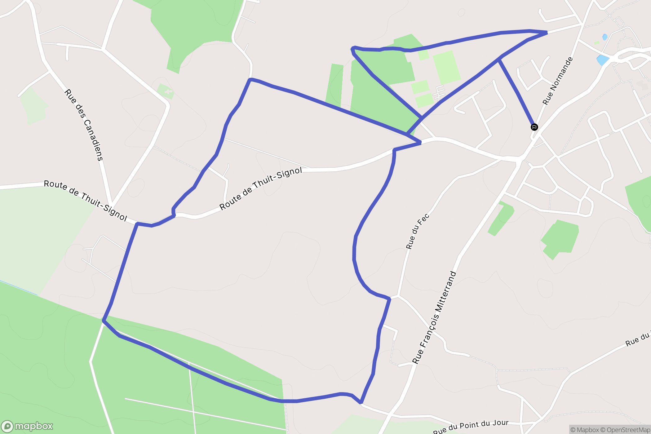 Le Thuit-de-l'Oison : carte du parcours de randonnée - France