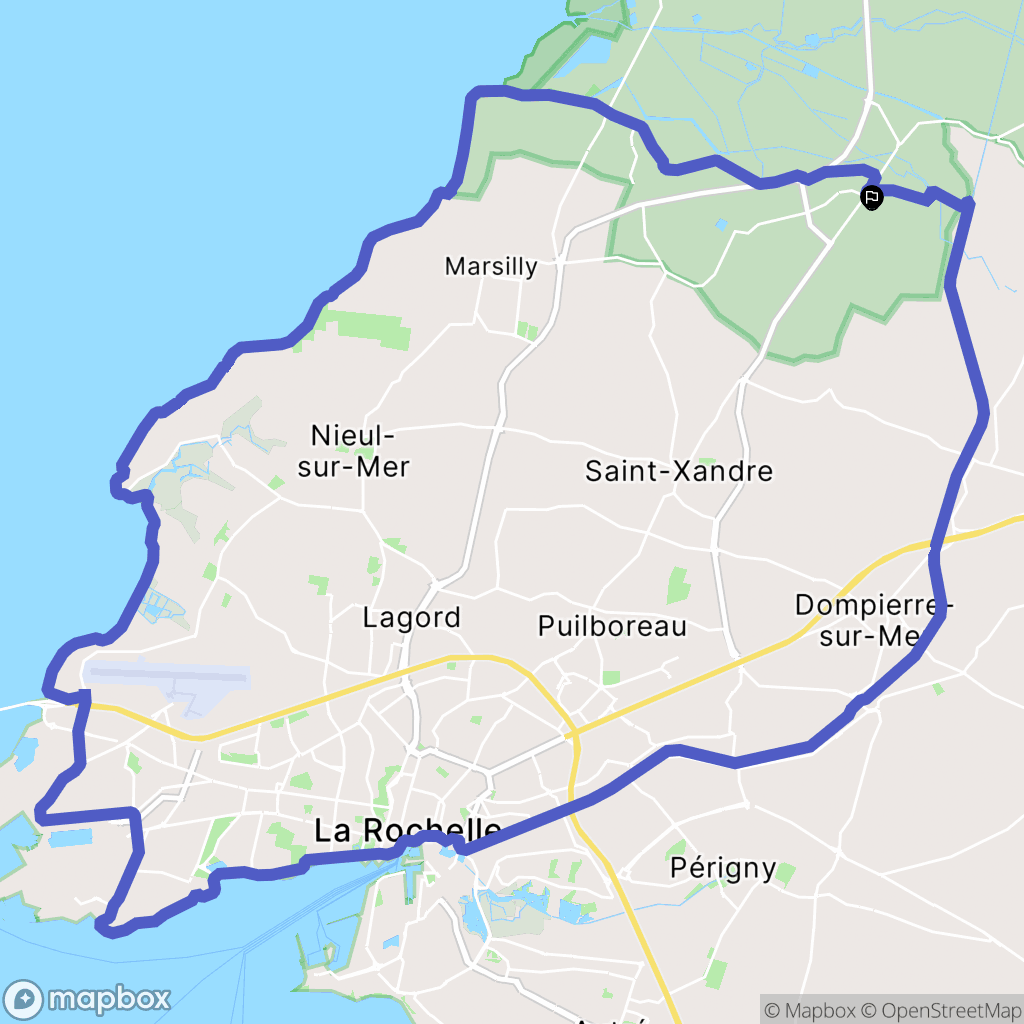 Villedoux : carte du parcours de randonnée - France