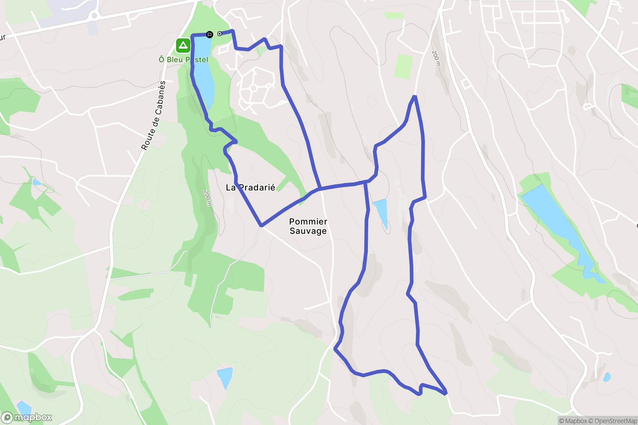 Graulhet : carte du parcours de randonnée - France