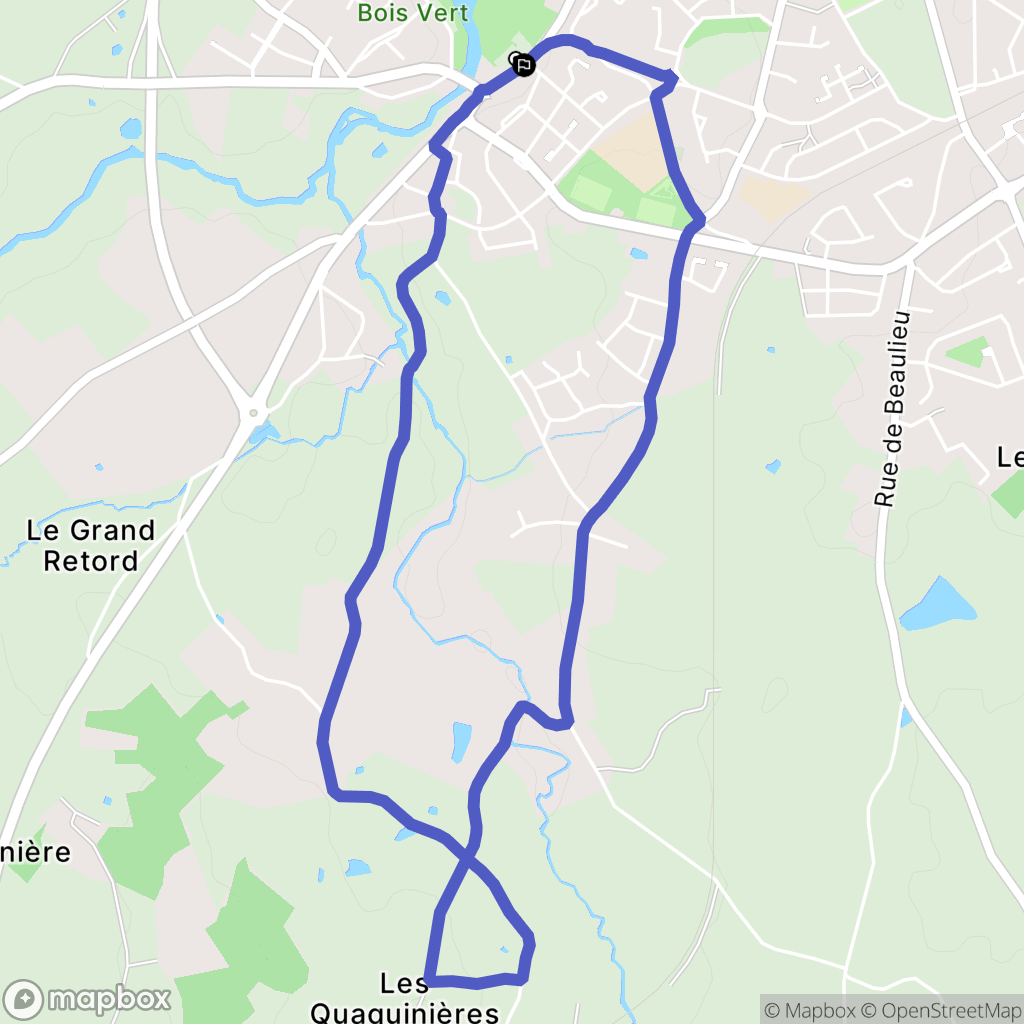 Parthenay : carte du parcours de randonnée - France
