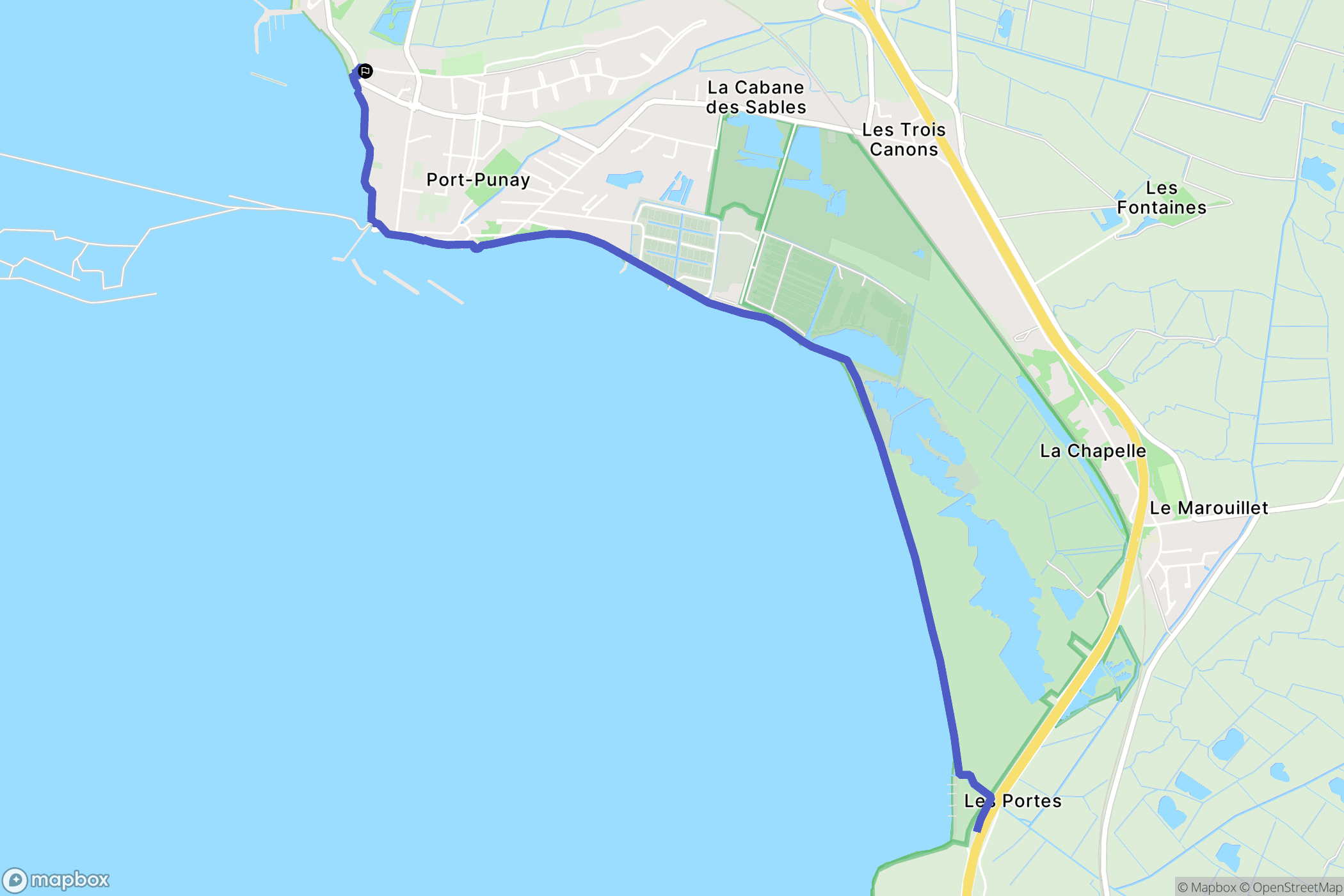 Châtelaillon-Plage : carte du parcours de randonnée - France
