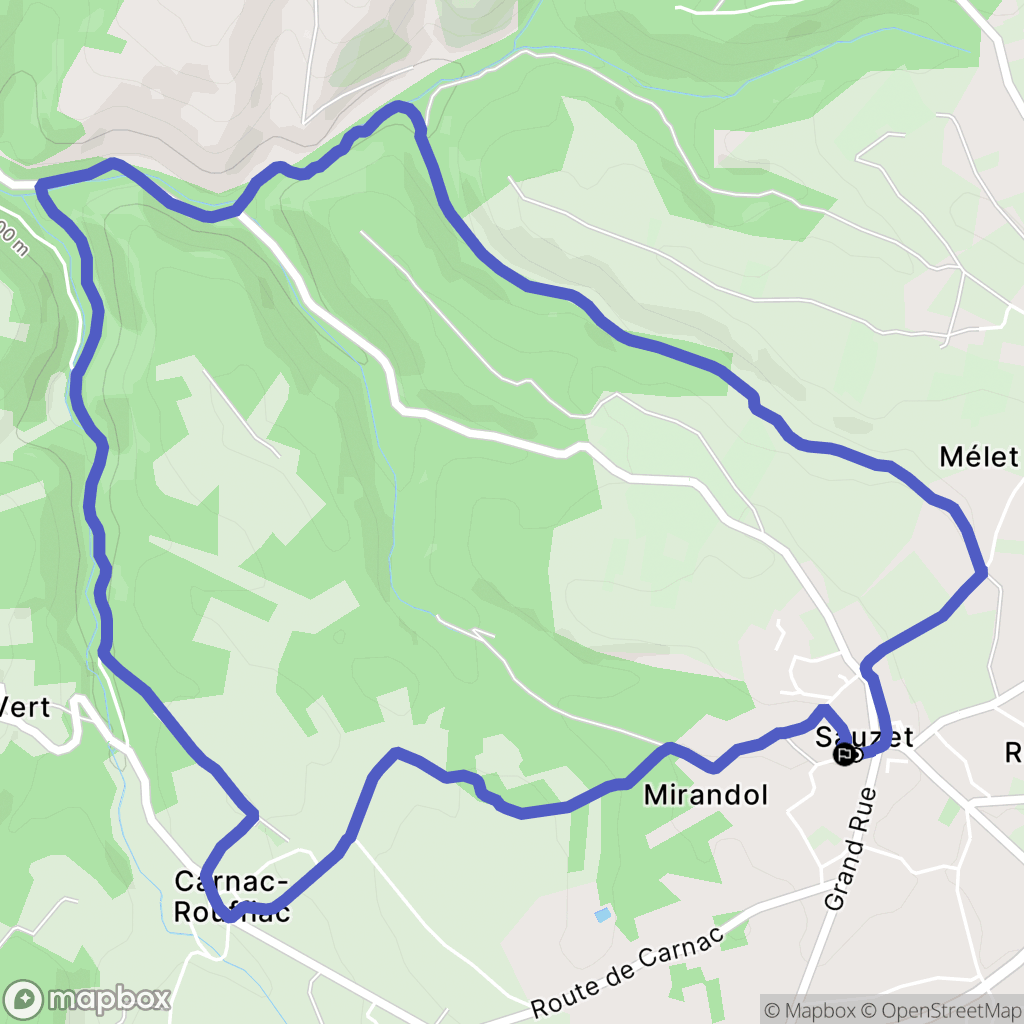 Sauzet : carte du parcours de randonnée - France
