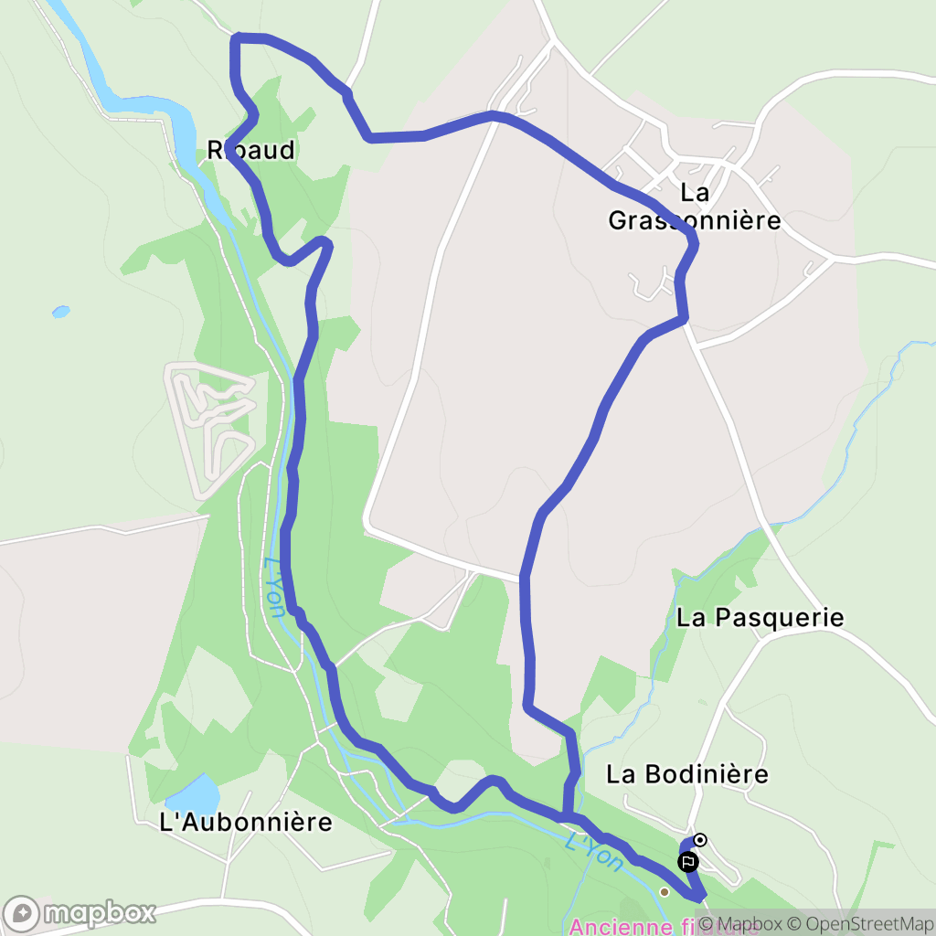 Le Tablier : carte du parcours de randonnée - France