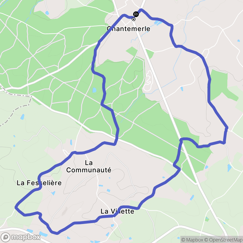 Moncoutant-sur-Sèvre : carte du parcours de randonnée - France