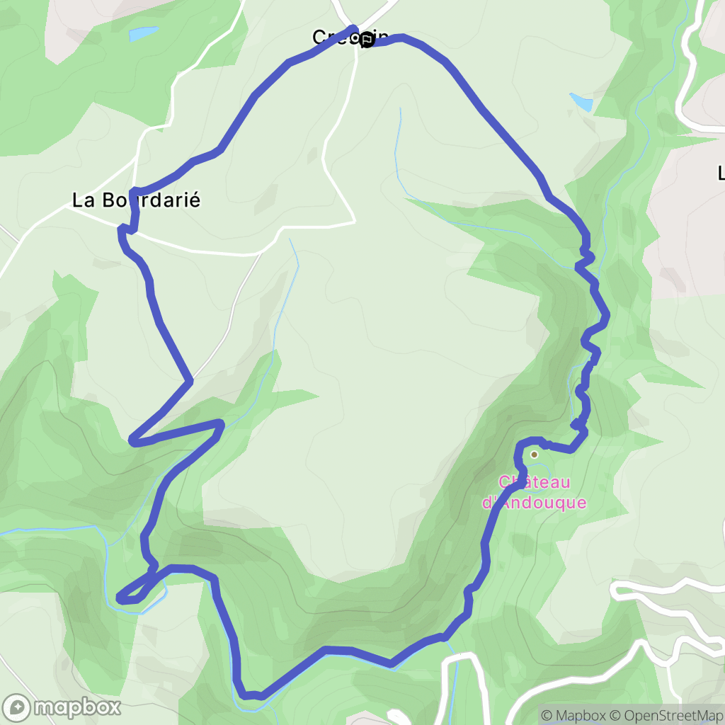 Crespin : carte du parcours de randonnée - France