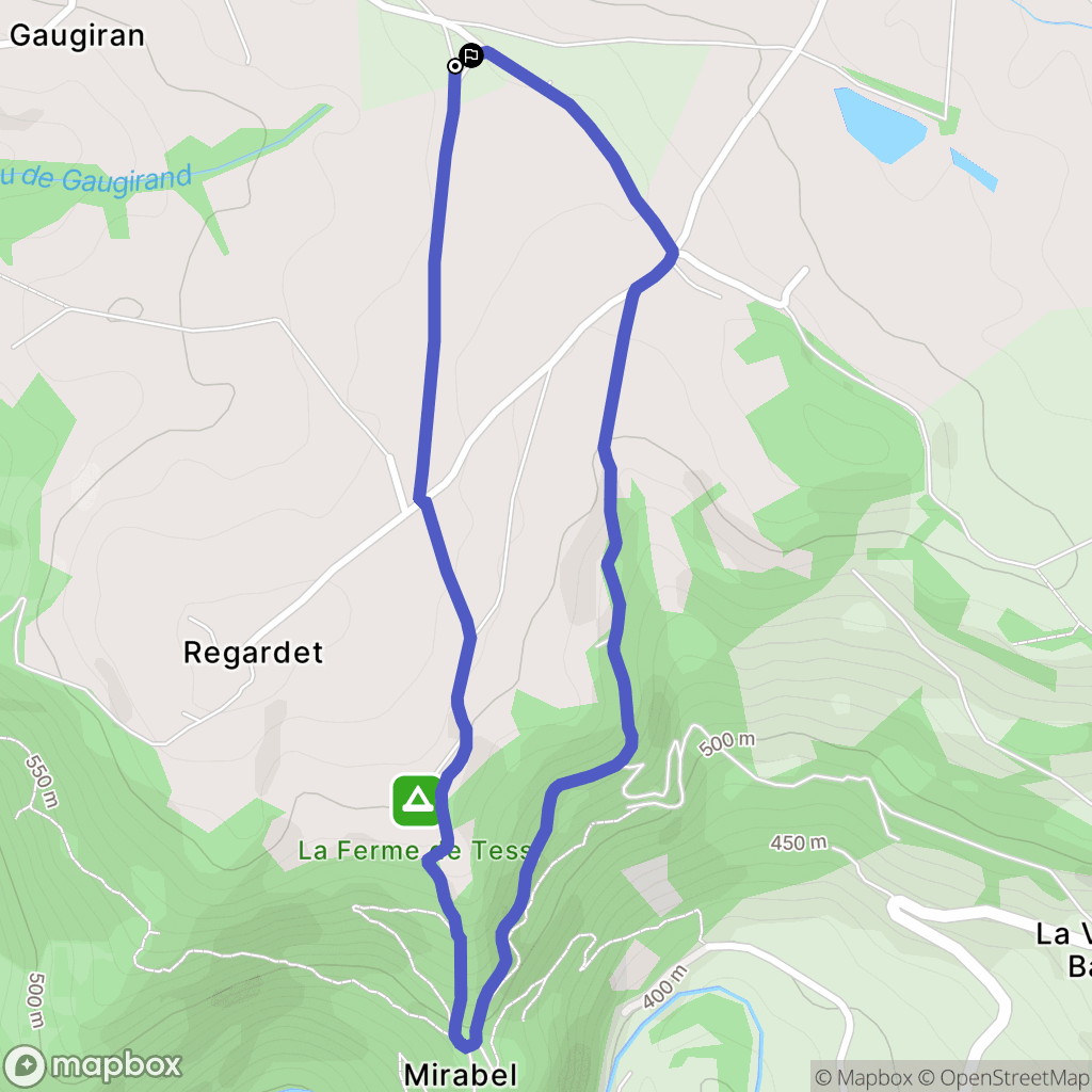 Rignac : carte du parcours de randonnée - France