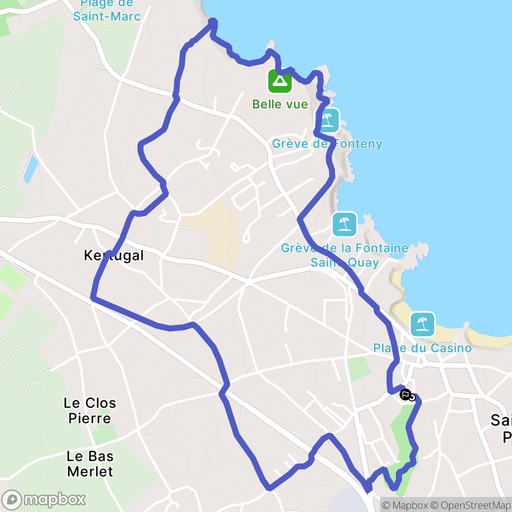 Saint-Quay-Portrieux : carte du parcours de randonnée - France