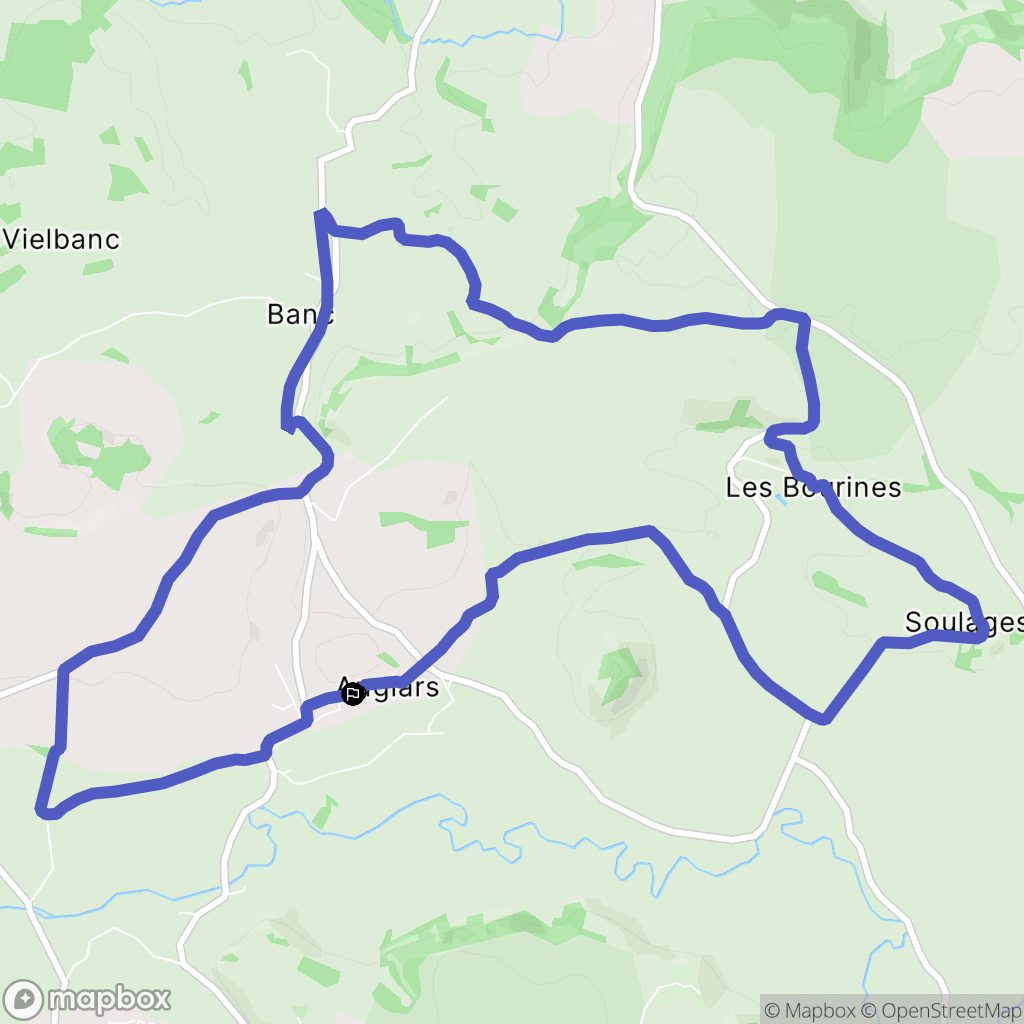 Bertholène : carte du parcours de randonnée - France
