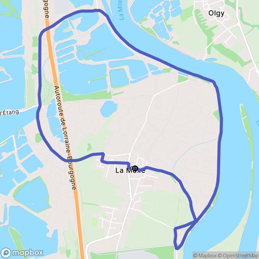 La Maxe : carte du parcours de randonnée - France