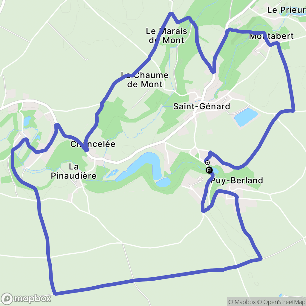 Marcillé : carte du parcours de randonnée - France