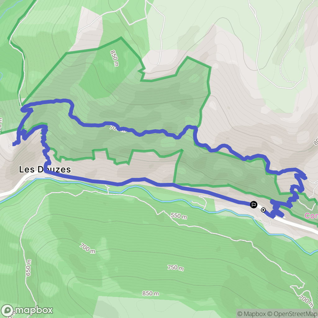 Hures-la-Parade : carte du parcours de randonnée - France