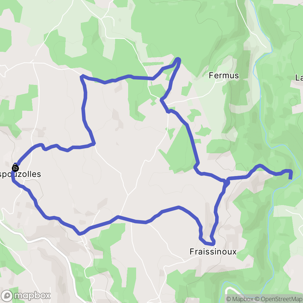 Saint-Chély-d'Apcher : carte du parcours de randonnée - France