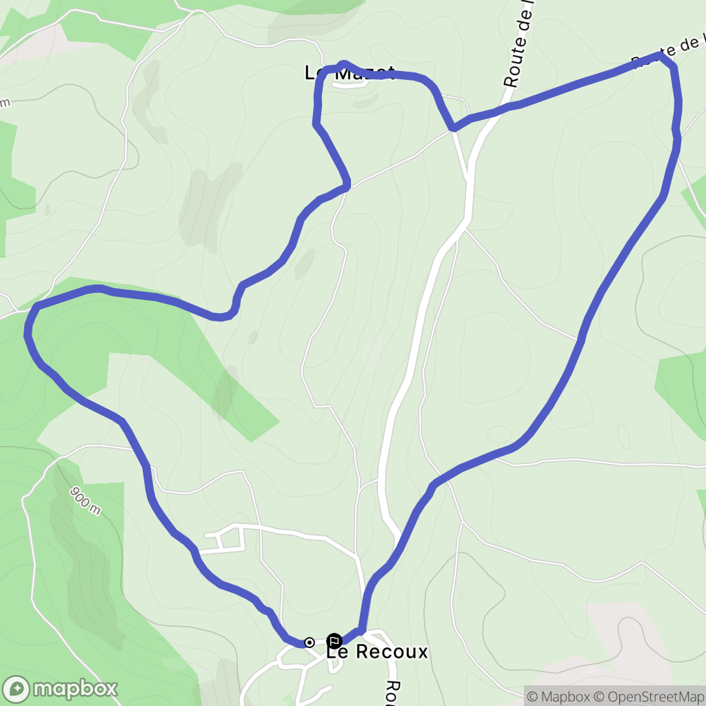 Massegros Causses Gorges : carte du parcours de randonnée - France