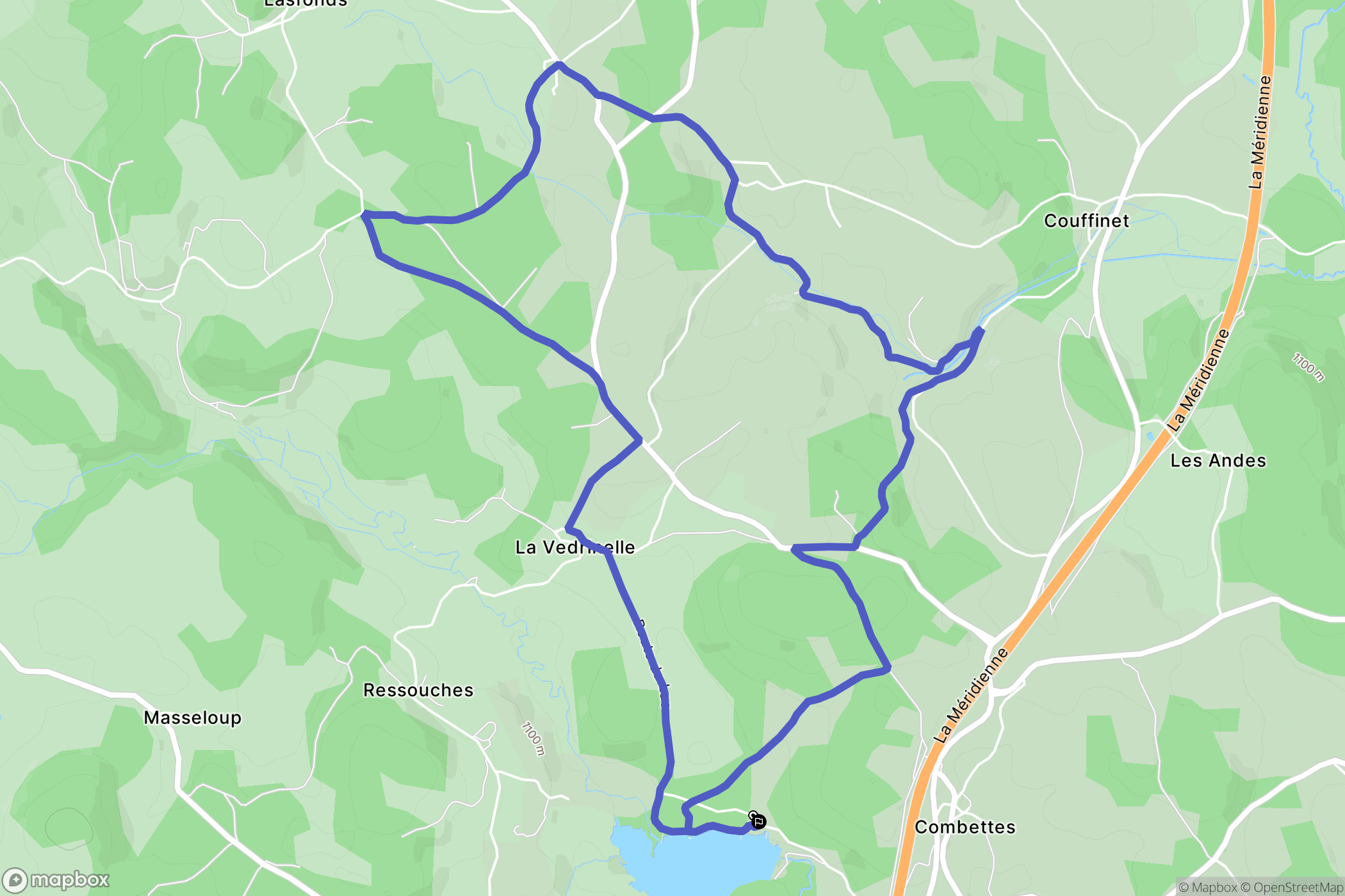 Le Buisson : carte du parcours de randonnée - France